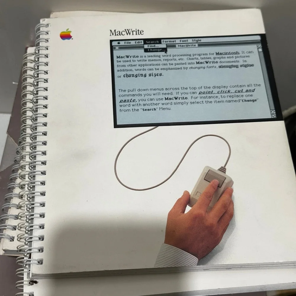 Vintage Apple Manual Lot MacWrite ImageWriter II Personal Modem 1980s Computing